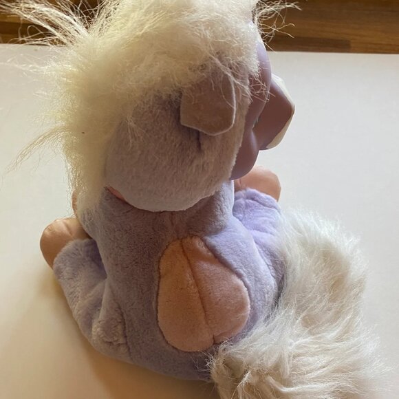 RARE 1990s Purple Pony Surprise Hasbro Plush Stuffed Animal 90s Girls Toy Collar - Picture 3 of 9